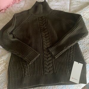 lululemon athletica Dark Green Cowl Neck Sweater